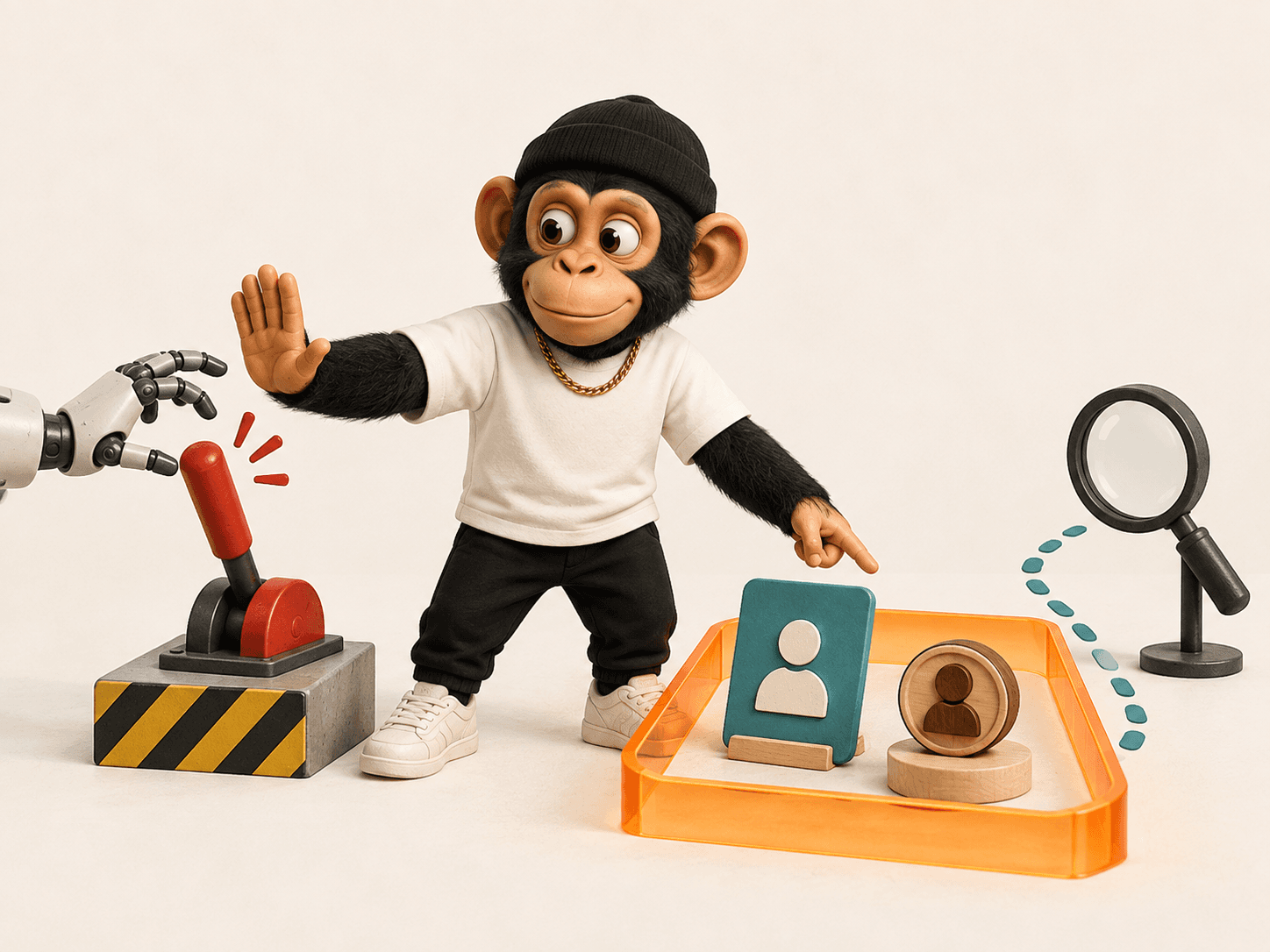 TopiaX mascot stopping an agent before it takes an unauthorized action