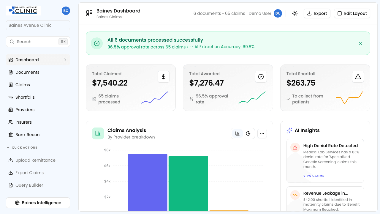 Baines Claims Screen 01