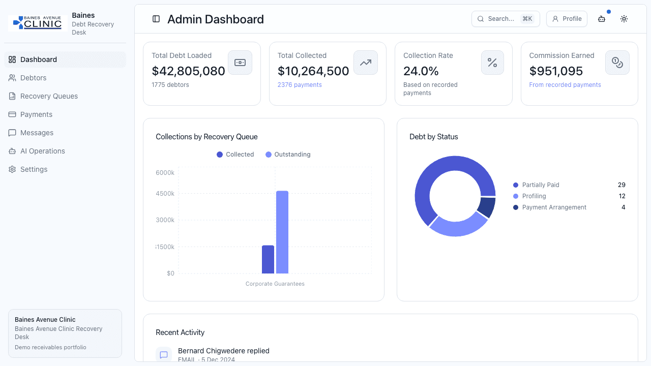 Baines Debt Collection Screen 01